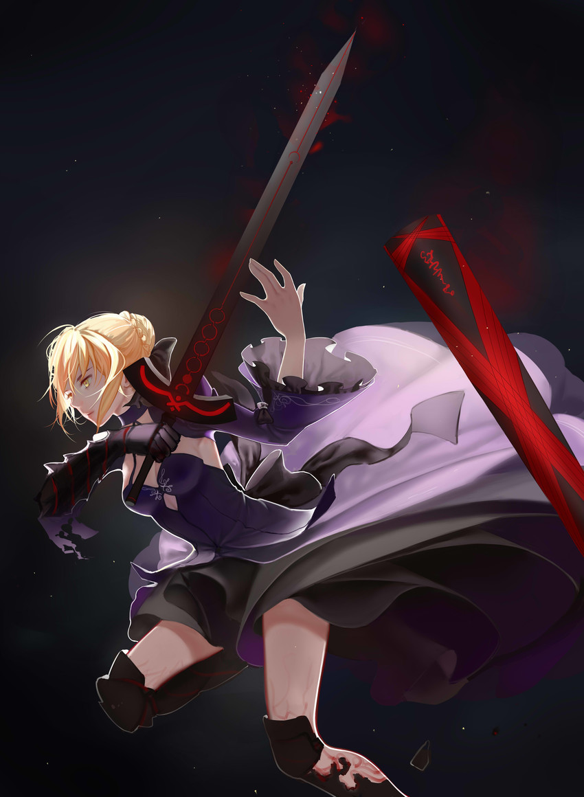 artoria pendragon and saber alter (fate and 1 more) drawn by iron_(2486886134)