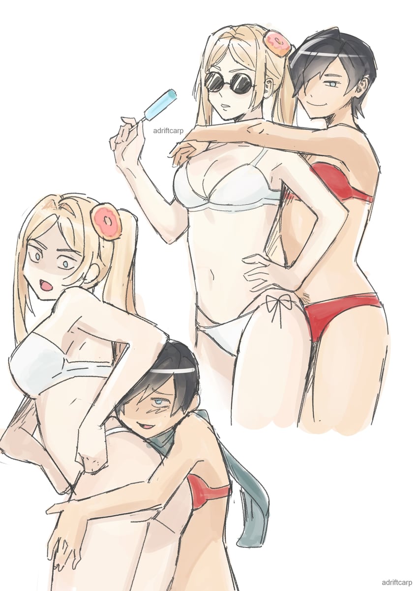 commander and jackass (nier and 1 more) drawn by adriftcarp