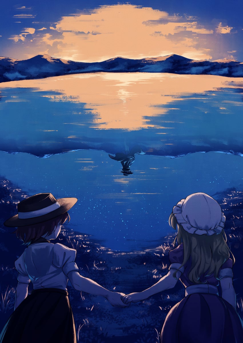 usami renko, maribel hearn, and usami sumireko (touhou) drawn by notebook-photos