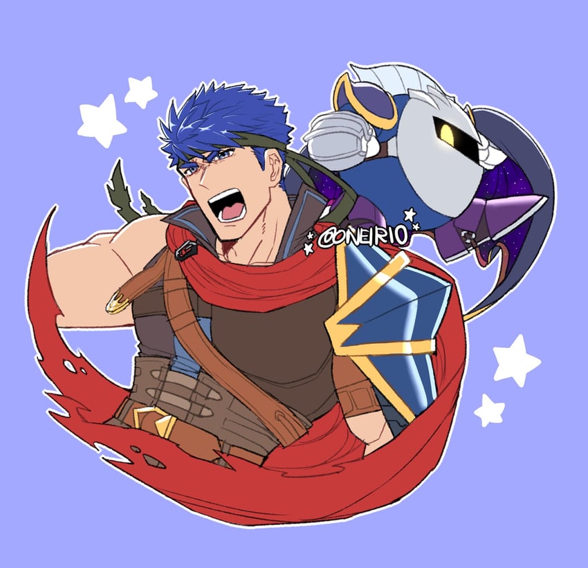 ike and meta knight (fire emblem and 3 more) drawn by oneirio