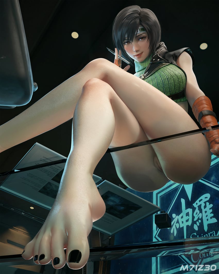 yuffie kisaragi (final fantasy and 2 more) drawn by m71 and nianbingzi