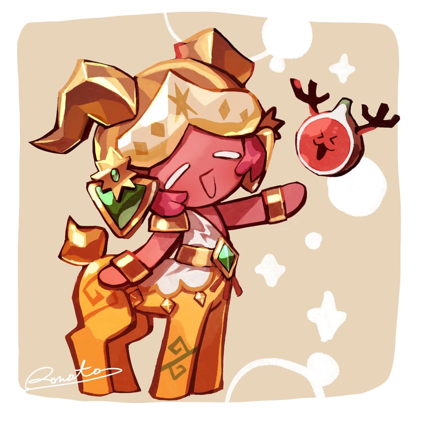 fig cookie and fruit doe (cookie run and 1 more) drawn by rn9j