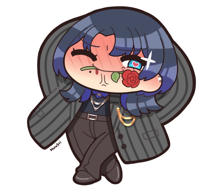 hiodoshi ao (hololive and 1 more) drawn by huusri