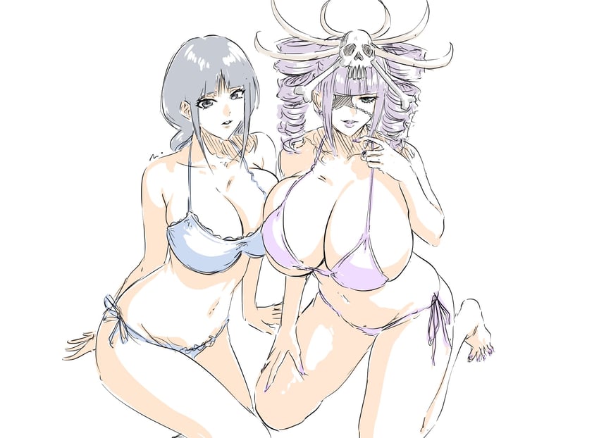 kurotsuchi nemu and katen kyoukotsu (bleach and 1 more) drawn by mitsugu