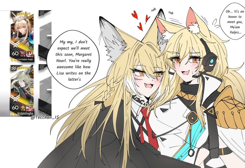 nearl, vulpisfoglia, and nearl the radiant knight (arknights) drawn by tecchan_15