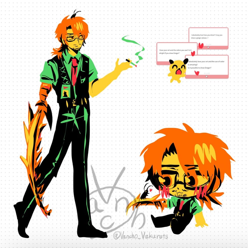 gregor (project moon and 2 more) drawn by vancho_vakurets