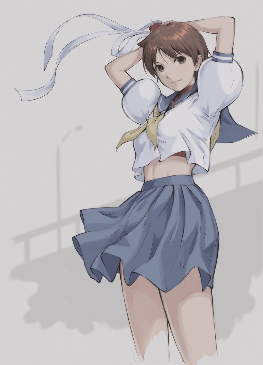 kasugano sakura (street fighter and 1 more) drawn by tyanoki
