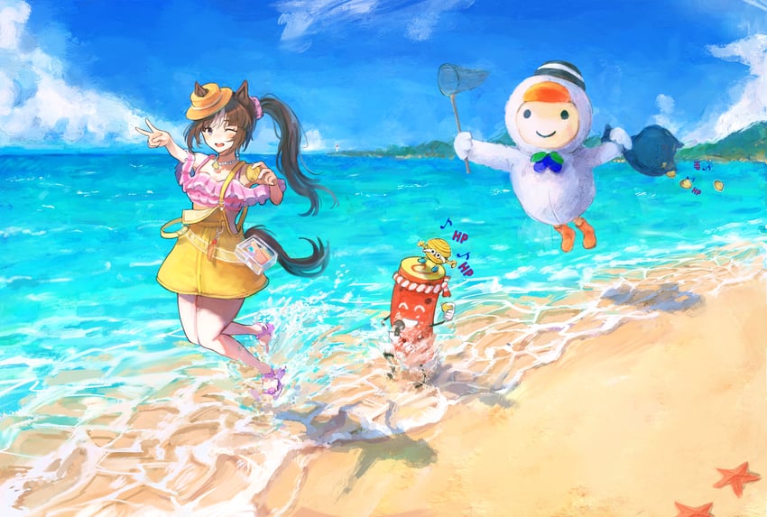 tomachop, hokko tarumae, hokki-kun, and yoitomake-kun (umamusume) drawn by suke_omi