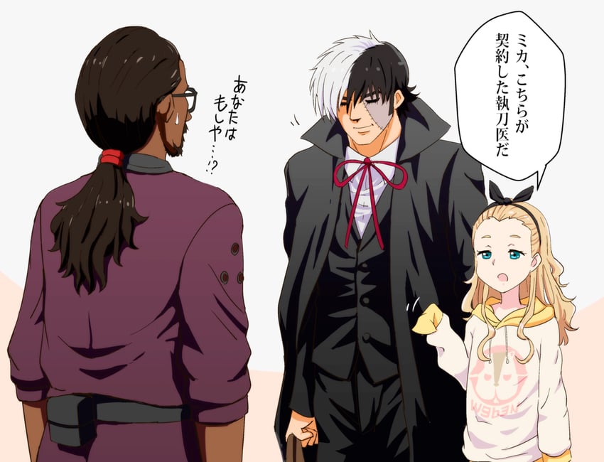 kurumi, black jack, and mika (lycoris recoil and 1 more) drawn by alone_comic
