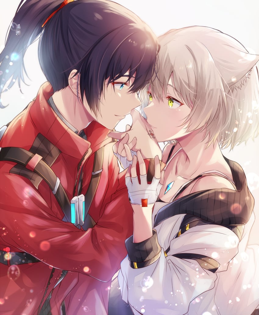 mio and noah (xenoblade chronicles and 1 more) drawn by ui_frara