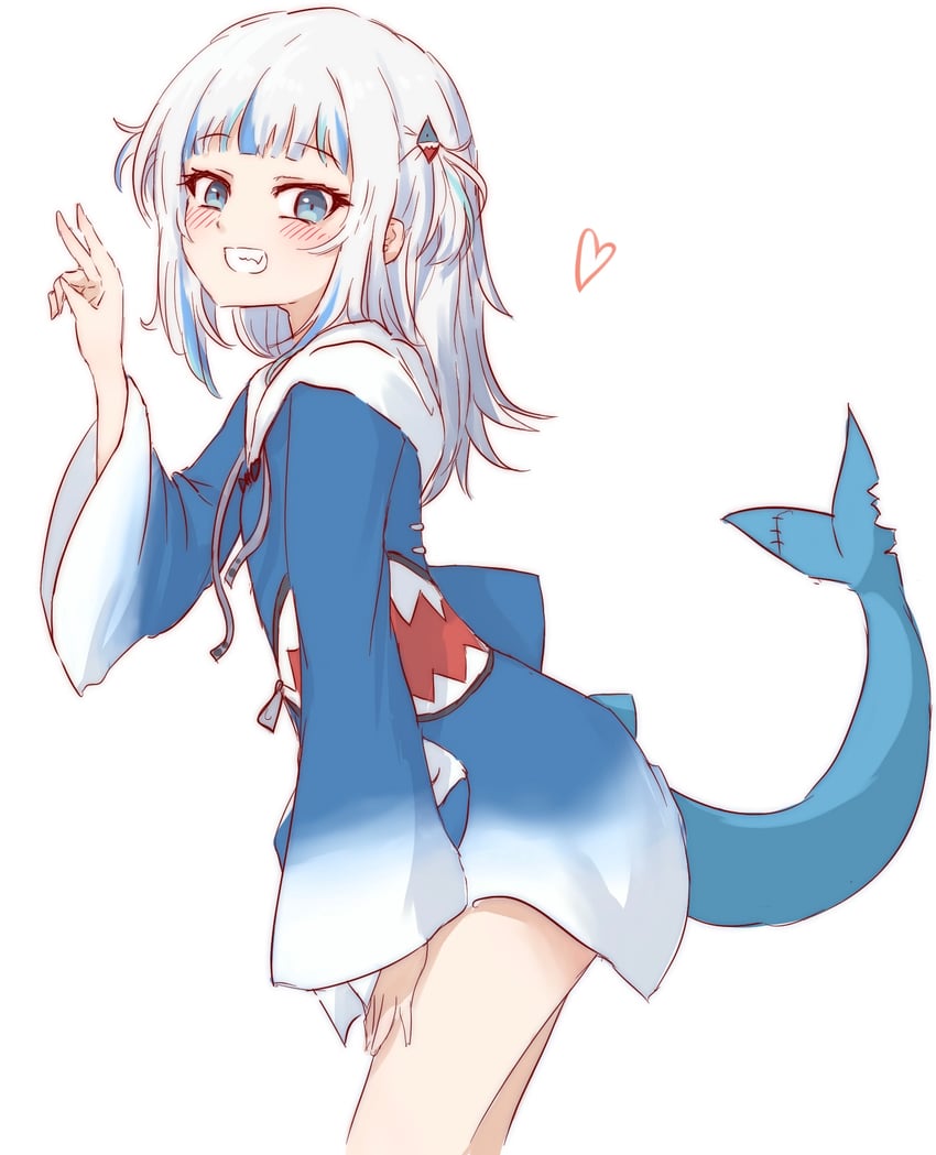 gawr gura (hololive and 1 more) drawn by ameneko_kuro