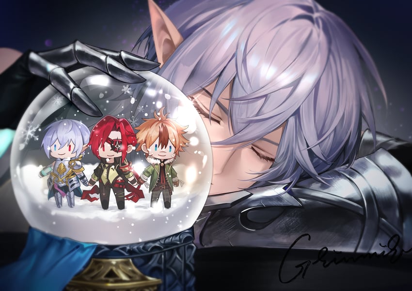 grimnir, jafnhar, and hnikar (granblue fantasy and 2 more) drawn by tzzis