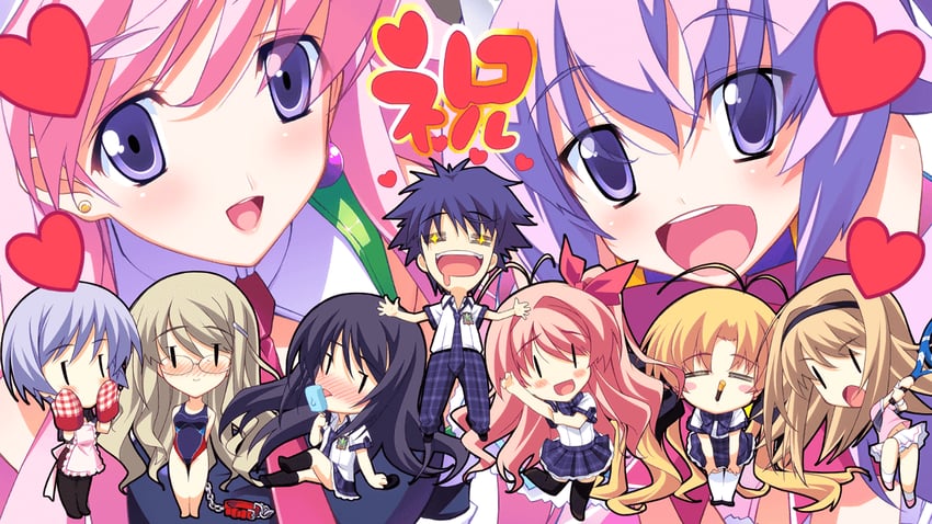 sakihata rimi, nishijou nanami, nishijou takumi, kishimoto ayase, orihara kozue, and 4 more (chaos;head and 2 more) drawn by matsuo_yukihiro