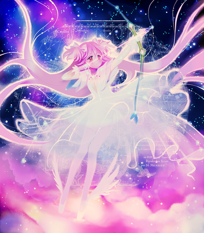 kaname madoka and ultimate madoka (mahou shoujo madoka magica) drawn by apricot_crown