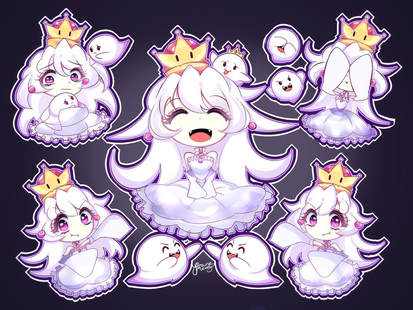 princess king boo and boo (mario and 2 more) drawn by yitsune_melody