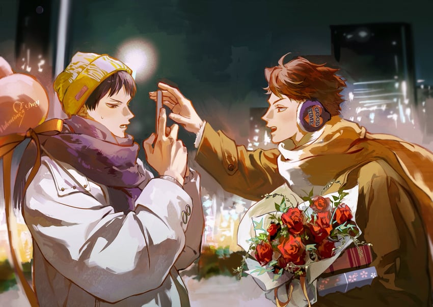 kageyama tobio and oikawa tooru (haikyuu!!) drawn by gx1111x