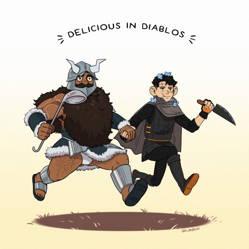 senshi and ricardo ortega (dungeon meshi and 1 more) drawn by ianthedebonair
