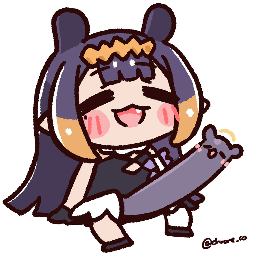 ninomae ina'nis and takodachi (hololive and 1 more) drawn by chroneco