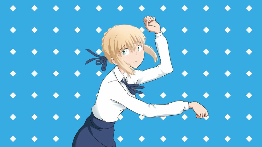 artoria pendragon and saber (fate and 2 more) drawn by qurm_(enpitsu)