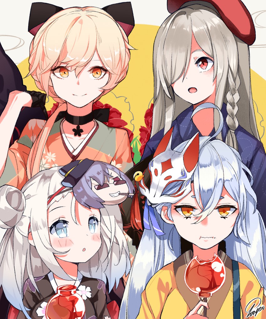 thompson, mp5, g36c, ots-14, and pkp (girls' frontline) drawn by tosyeo