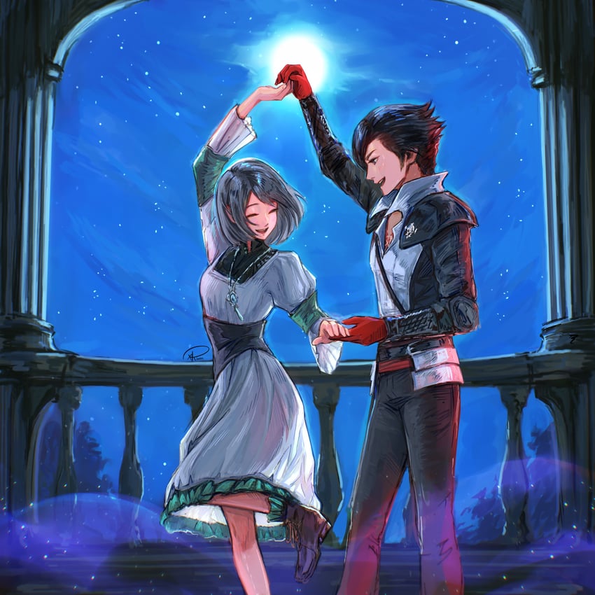clive rosfield and jill warrick (final fantasy and 1 more) drawn by kuroiitulip