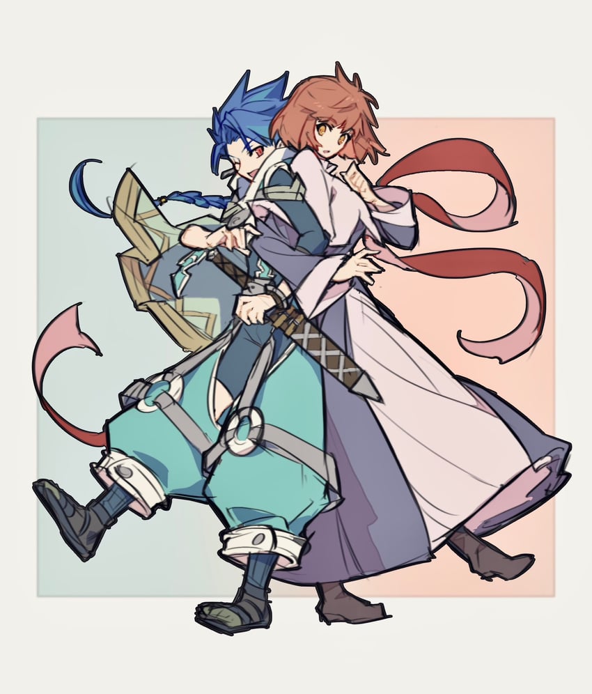emiya shirou, cu chulainn, and setanta (fate and 1 more) drawn by hanahiyo_(hoimin)
