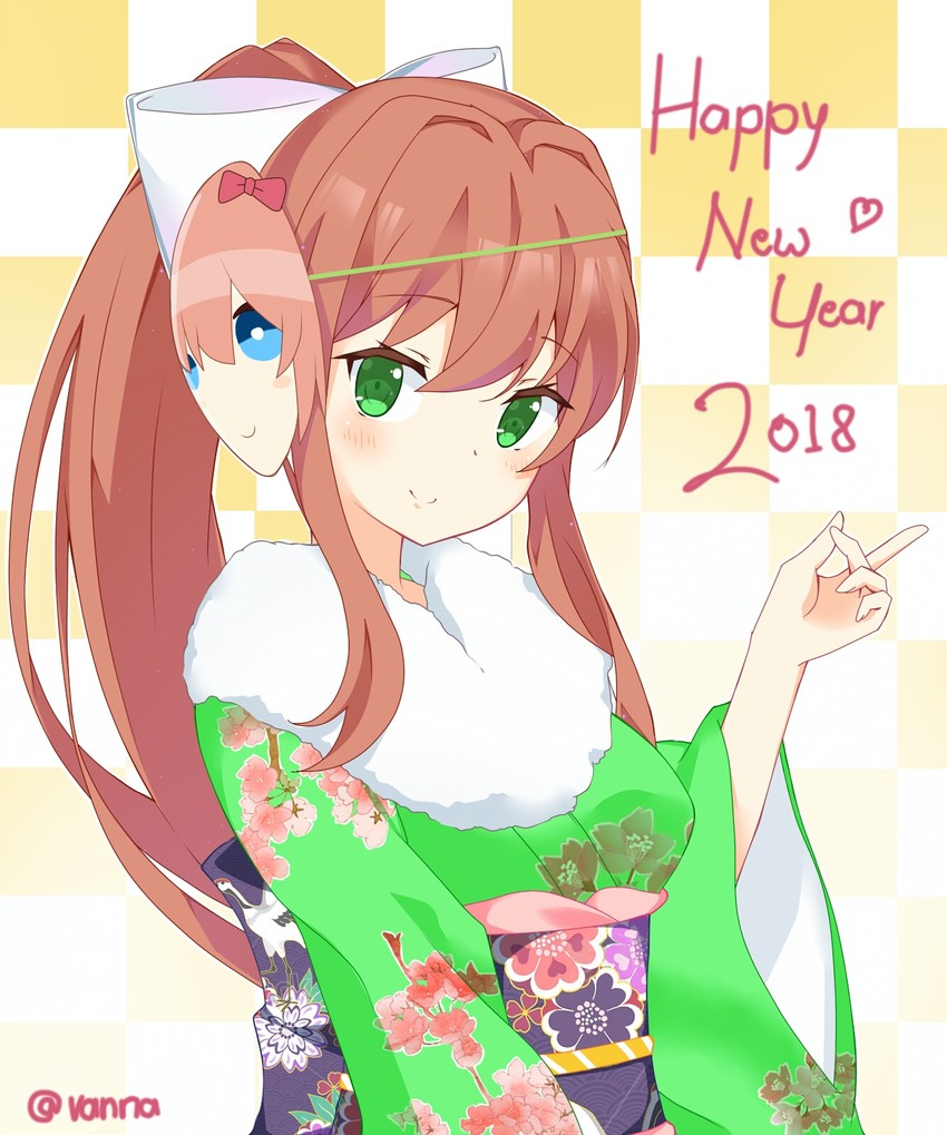 monika and sayori (doki doki literature club) drawn by vanna