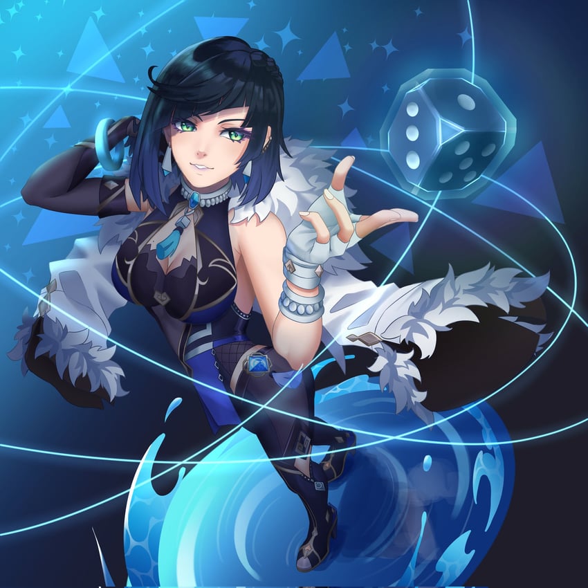 yelan (genshin impact) drawn by kore_(d_kore)
