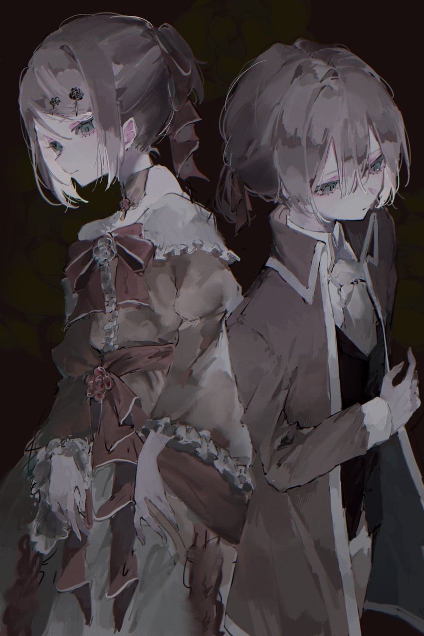 kagamine rin, kagamine len, riliane lucifen d'autriche, and allen avadonia (vocaloid and 3 more) drawn by ume_(ume_x0x)