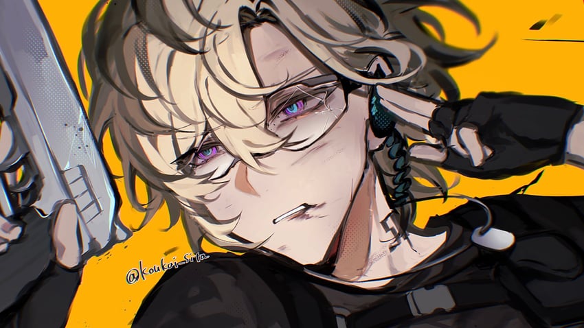 aventurine (honkai and 1 more) drawn by koukai_sita