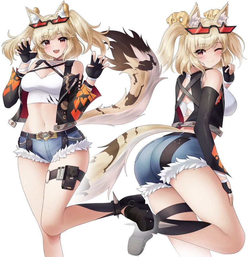 burnice white and pulchra fellini (zenless zone zero) drawn by doiparuni