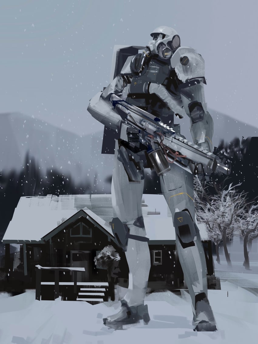 zaku ii (gundam and 1 more) drawn by rintaro_komori