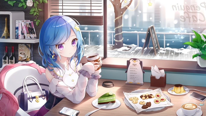 hoshimiya sio (indie virtual youtuber and 3 more) drawn by kebin_no_shio_amaou