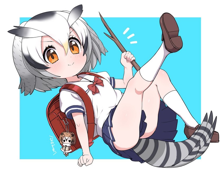 northern white-faced owl and eurasian eagle owl (kemono friends) drawn by ransusan