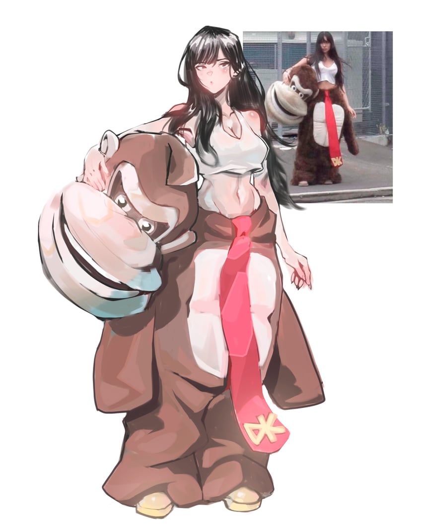 donkey kong (real life and 1 more) drawn by anomarasu
