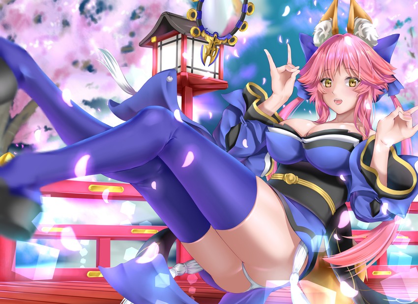 tamamo and tamamo no mae (fate and 2 more) drawn by kamehito