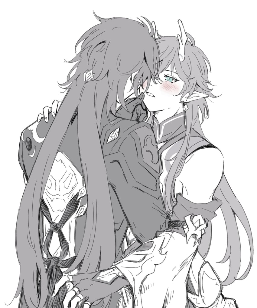 dan heng and blade (honkai and 1 more) drawn by suta_kuni