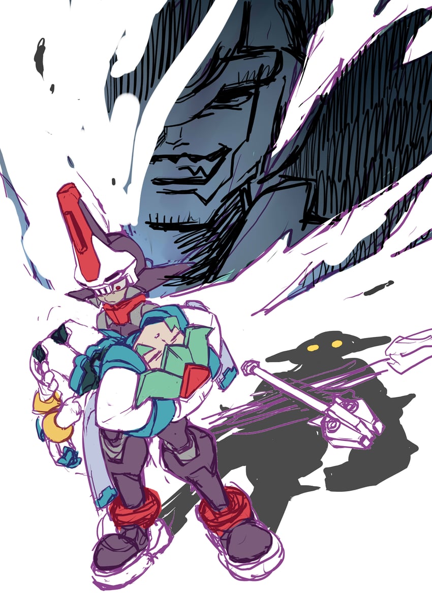 pandora, model w, prometheus, serpent, and master albert (mega man and 2 more) drawn by hoketsu