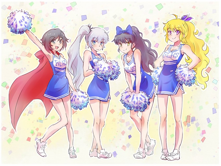 ruby rose, weiss schnee, yang xiao long, and blake belladonna (rwby and 1 more) drawn by iesupa