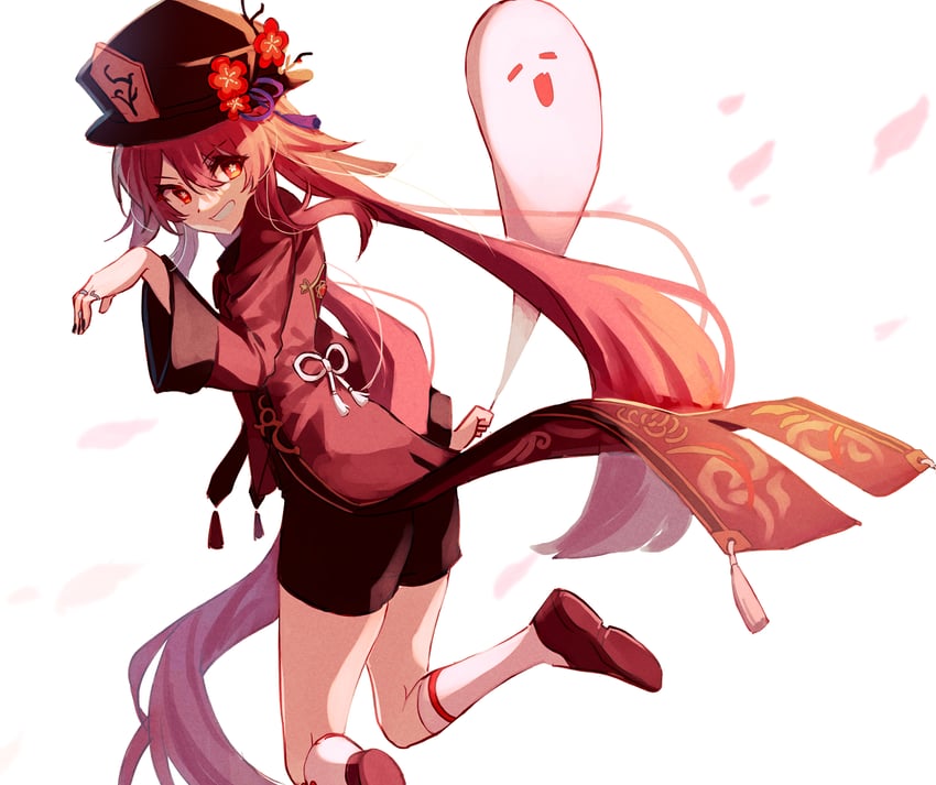 hu tao and boo tao (genshin impact) drawn by ohagi_(manmarusan)