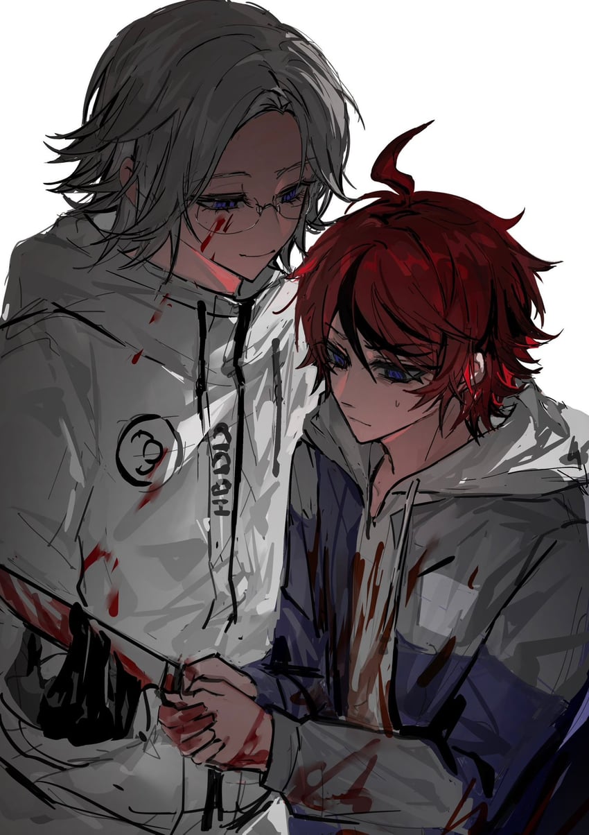 aotsuki eito and sumino takumi (the hundred line -last defense academy-) drawn by kaochuanyi9060