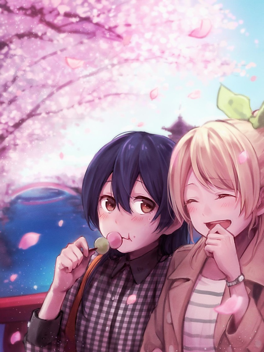 sonoda umi and ayase eli (love live! and 1 more) drawn by yukiiti