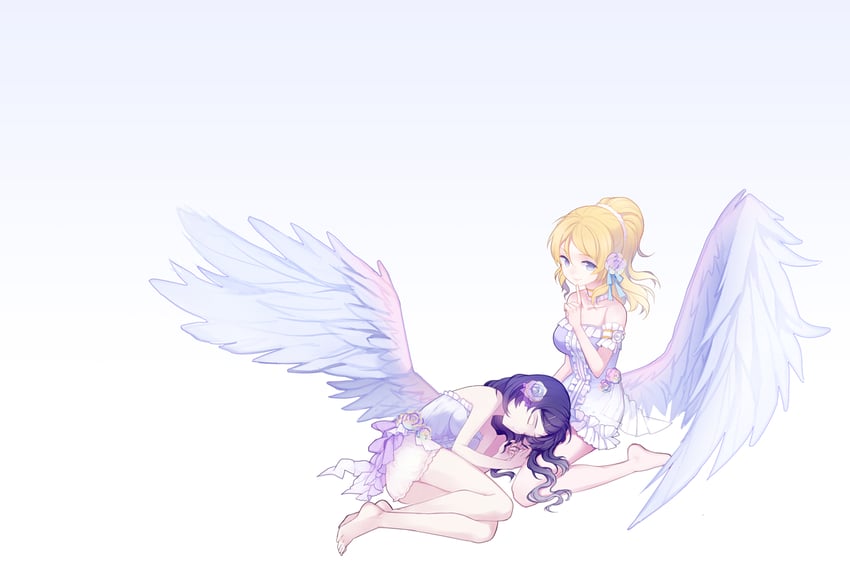 tojo nozomi and ayase eli (love live! and 1 more) drawn by cuivre