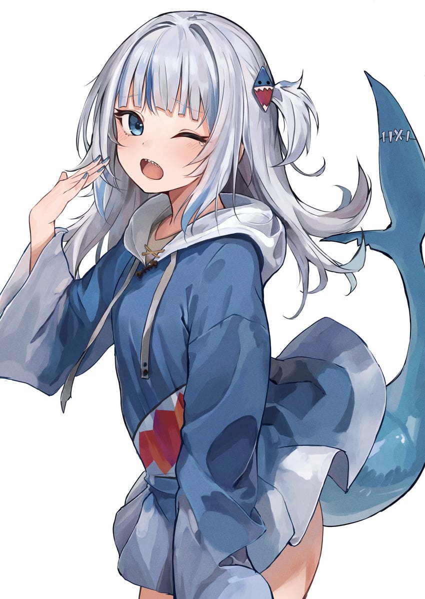 gawr gura (hololive and 1 more) drawn by komura_hiroto