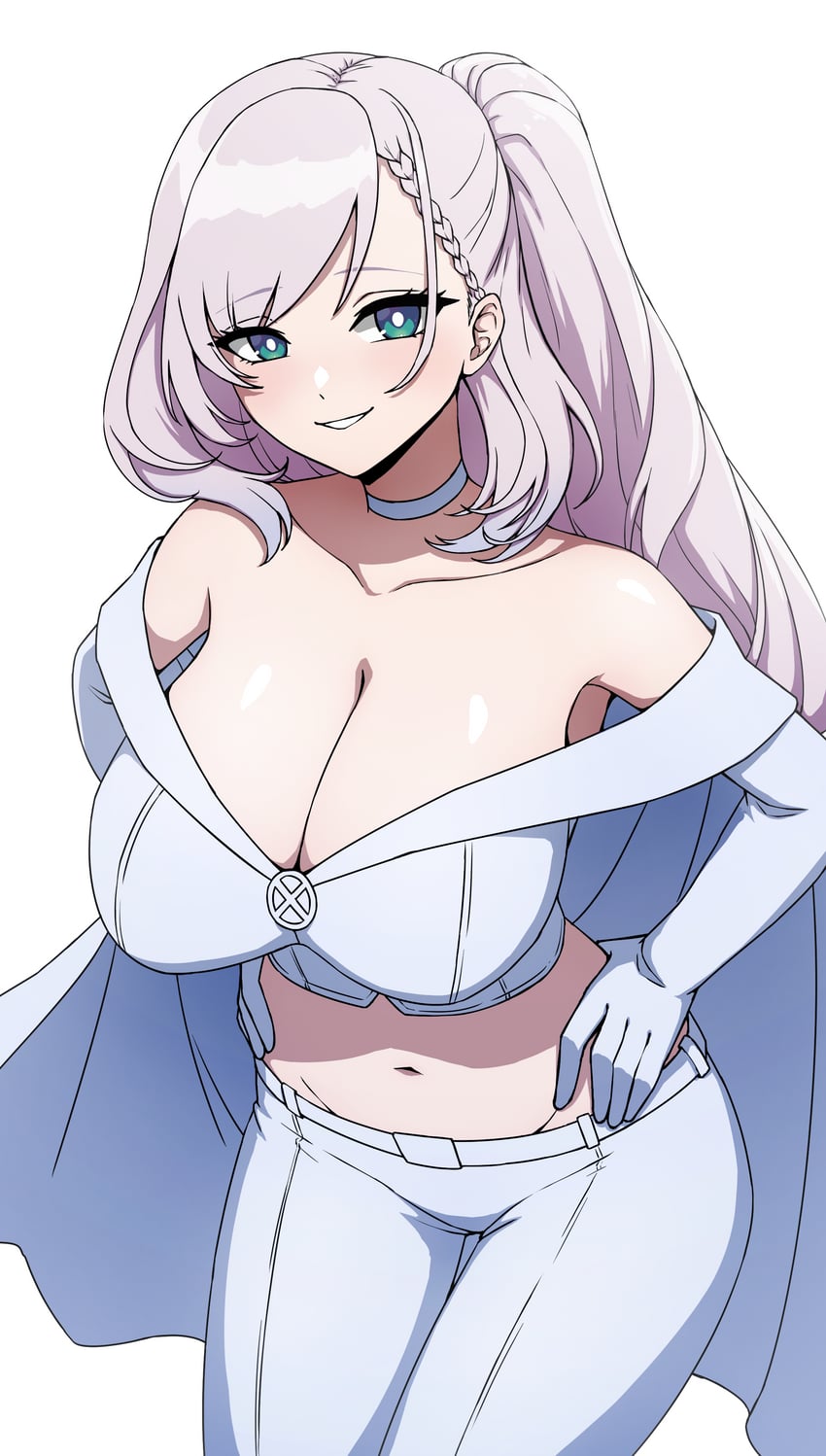 pavolia reine and emma frost (hololive and 3 more) drawn by daydarion