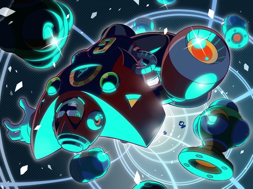 gravity man and suzy g (mega man and 1 more) drawn by napo