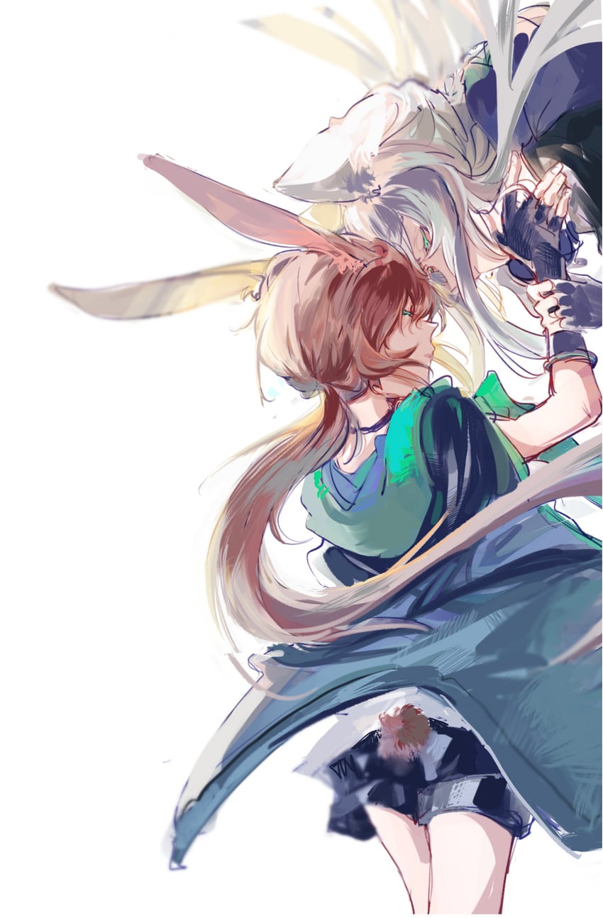 rosmontis and amiya (arknights) drawn by e-fa-dorn