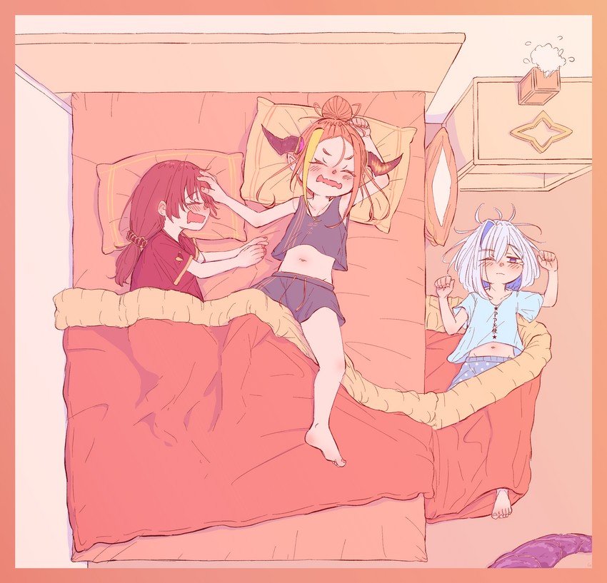 houshou marine, amane kanata, and kiryu coco (hololive) drawn by ginzuchi