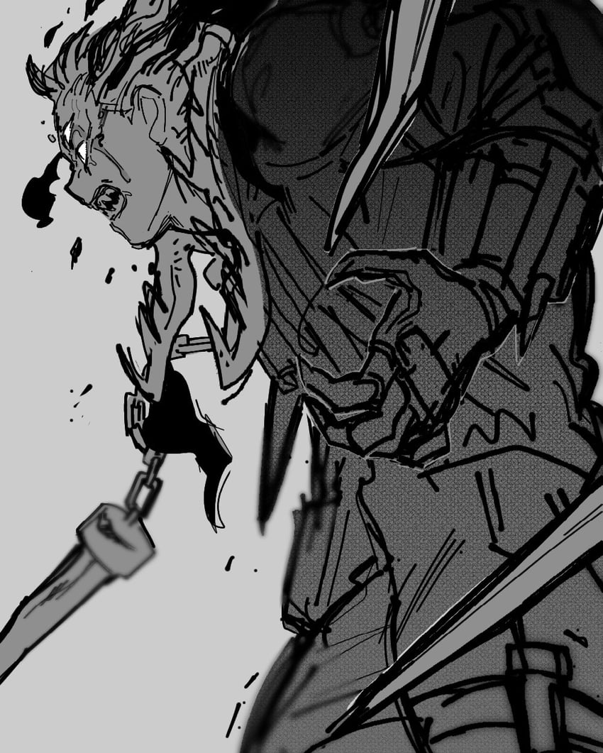 risu and curse (dorohedoro) drawn by sasaki_(ssk_p3)