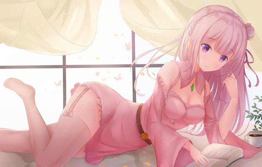 emilia (re:zero kara hajimeru isekai seikatsu) drawn by kimm